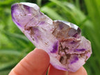 Polished Smokey Window Amethyst Crystals x 12 From Akansobe, Madagascar