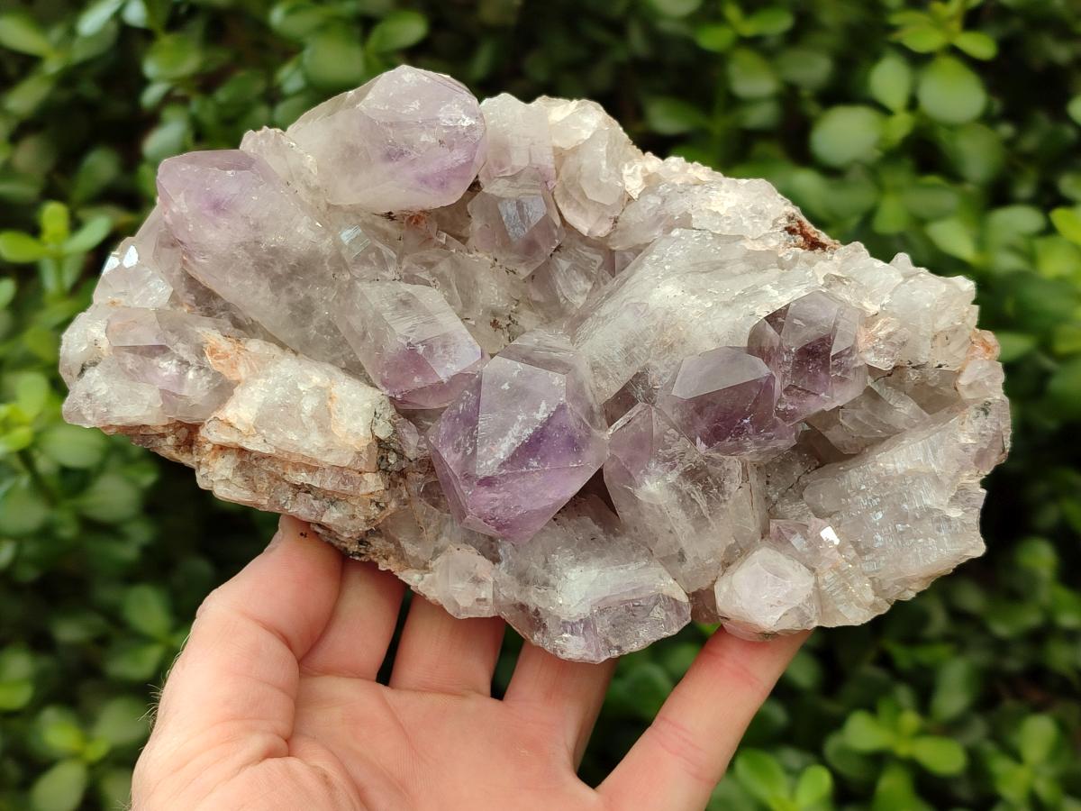 Natural Jacaranda Amethyst Crystal Clusters x 2 From Mumbwa, Zambia