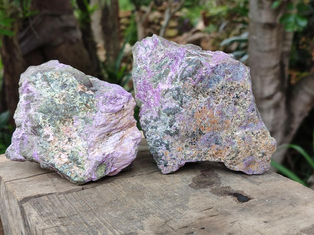 Natural Stichtite Cobbed Specimens x 4 From Barberton, South Africa
