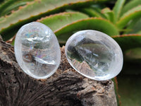 Polished Clear Quartz Crystal Galets x 35 From Madagascar