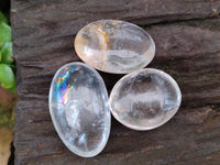 Polished Clear Quartz Crystal Galets x 35 From Madagascar
