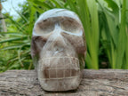 Hand Made Gemmy Smokey Quartz Skull Carving x 1 From Madagascar