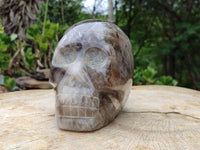 Hand Made Gemmy Smokey Quartz Skull Carving x 1 From Madagascar