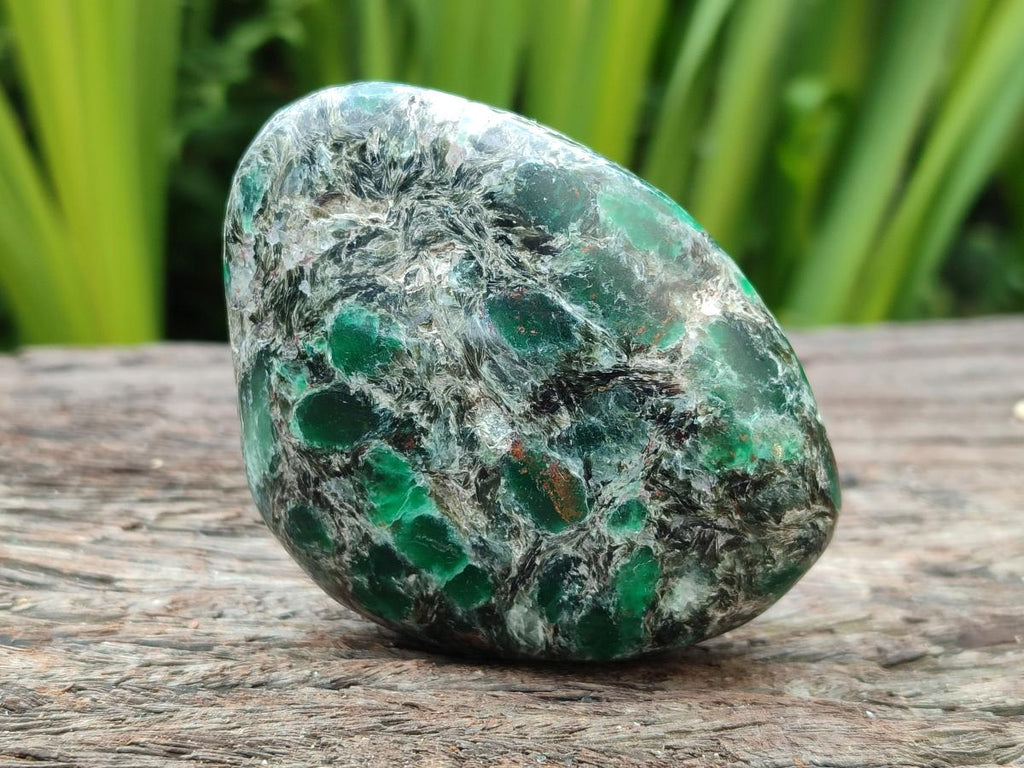 Polished Emerald Mica 'Mutokolite' Free Forms x 6 From Mutoko, Zimbabwe