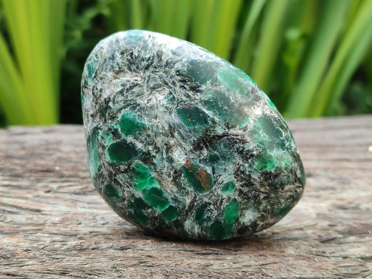 Polished Emerald Mica 'Mutokolite' Free Forms x 6 From Mutoko, Zimbabwe