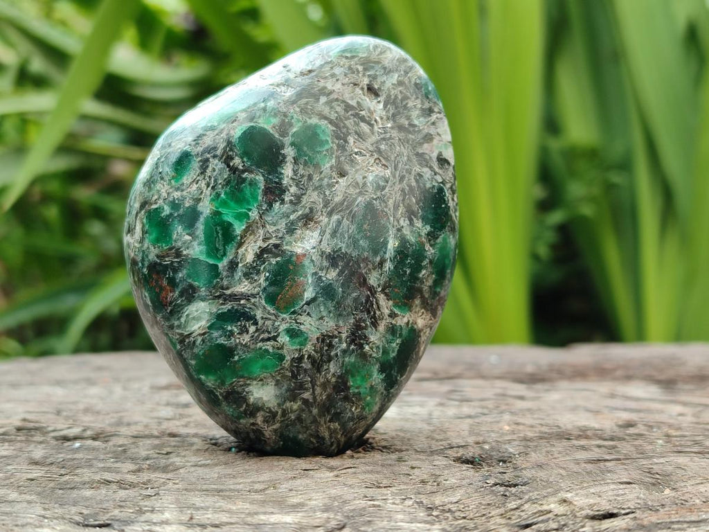 Polished Emerald Mica 'Mutokolite' Free Forms x 6 From Mutoko, Zimbabwe