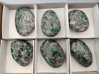Polished Emerald Mica 'Mutokolite' Free Forms x 6 From Mutoko, Zimbabwe