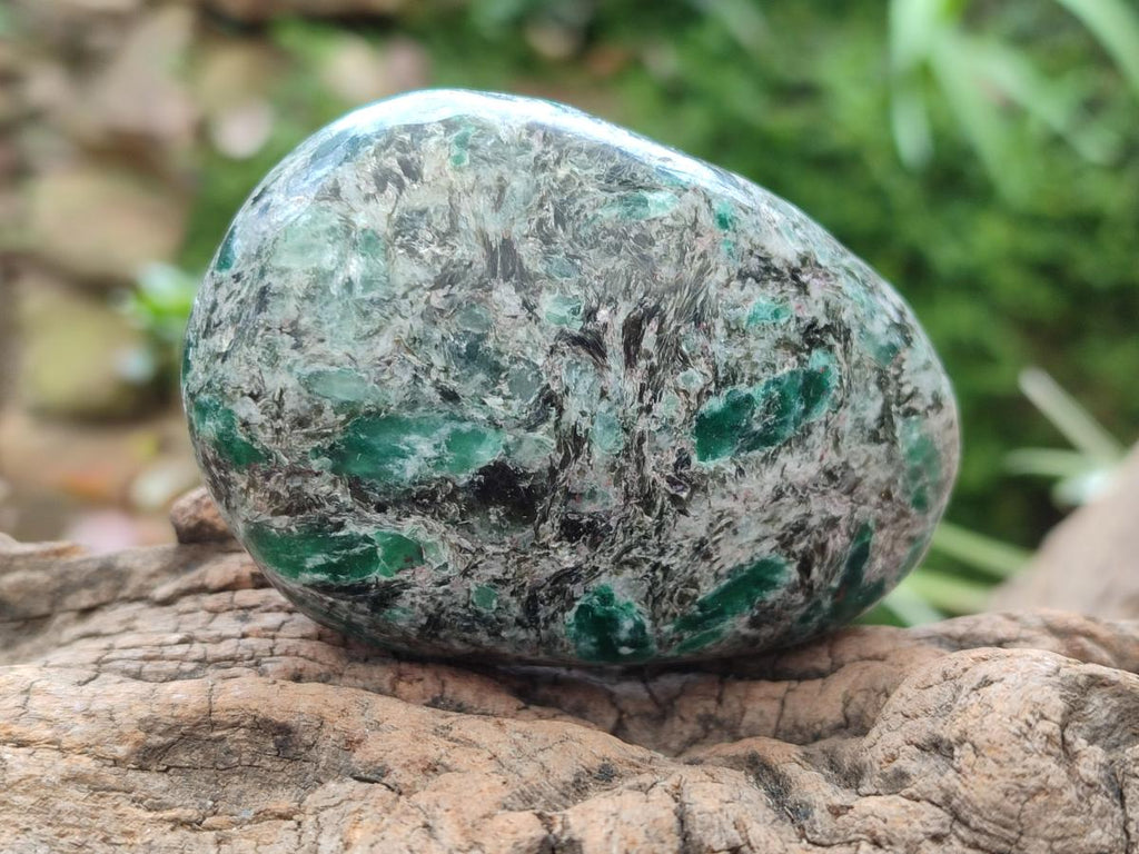 Polished Emerald Mica 'Mutokolite' Free Forms x 6 From Mutoko, Zimbabwe