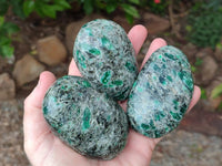 Polished Emerald Mica 'Mutokolite' Free Forms x 6 From Mutoko, Zimbabwe