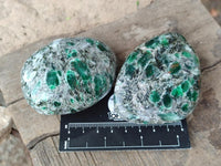 Polished Emerald Mica 'Mutokolite' Free Forms x 6 From Mutoko, Zimbabwe