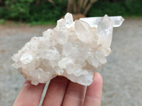Natural Mixed Clear and Milky Quartz Clusters x 3 From Madagascar
