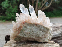 Natural Mixed Clear and Milky Quartz Clusters x 3 From Madagascar