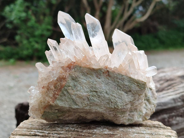 Natural Mixed Clear and Milky Quartz Clusters x 3 From Madagascar