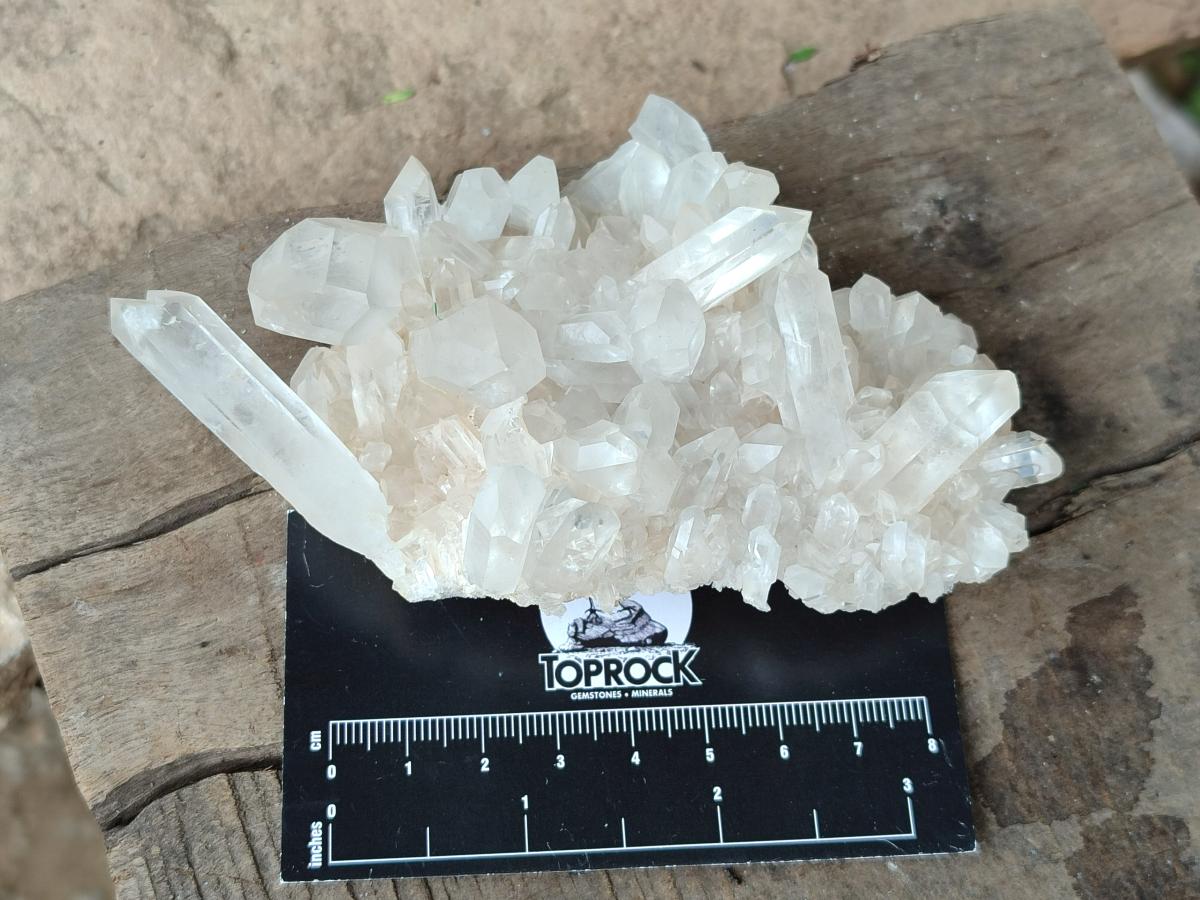 Natural Mixed Clear and Milky Quartz Clusters x 3 From Madagascar