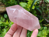 Polished Double Terminated Rose Quartz Crystals x 6 From Madagascar