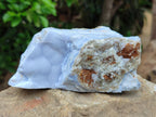 Natural Crystalline Blue Lace Agate Specimens x 2 From Namibia