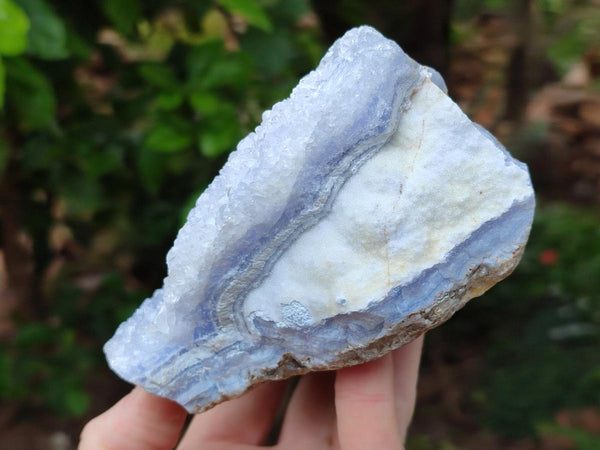 Natural Crystalline Blue Lace Agate Specimens x 2 From Namibia