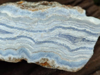 Natural Crystalline Blue Lace Agate Specimens x 2 From Namibia