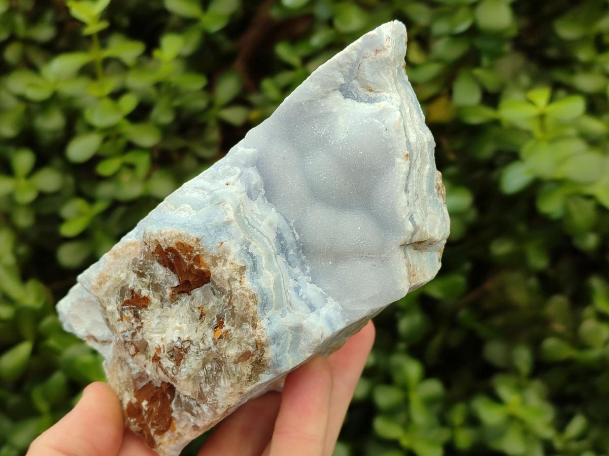 Natural Crystalline Blue Lace Agate Specimens x 2 From Namibia