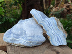 Natural Crystalline Blue Lace Agate Specimens x 2 From Namibia