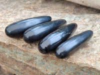 Polished Black Basalt Massage Wands x 12 From Madagascar