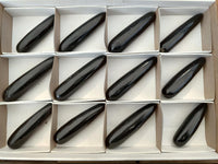 Polished Black Basalt Massage Wands x 12 From Madagascar