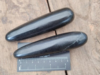 Polished Black Basalt Massage Wands x 12 From Madagascar