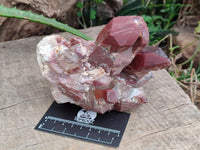 Natural Red Hematoid Quartz Clusters x 3 From Karoi, Zimbabwe