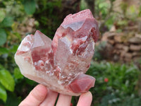 Natural Red Hematoid Quartz Clusters x 3 From Karoi, Zimbabwe