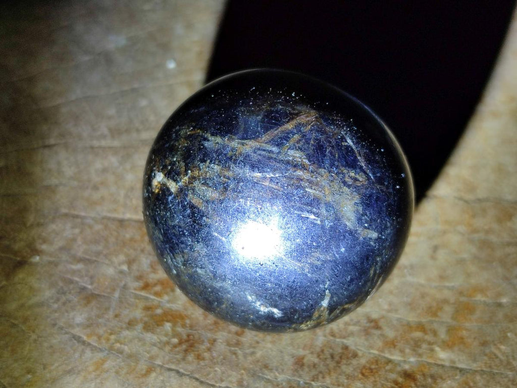 Polished Blue Iolite Water Sapphire Spheres x 3 From Madagascar - Toprock Gemstones and Minerals 