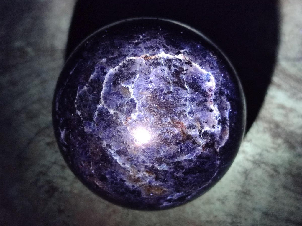 Polished Blue Iolite Water Sapphire Spheres x 3 From Madagascar - Toprock Gemstones and Minerals 