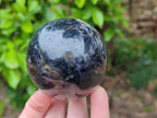 Polished Blue Iolite Water Sapphire Spheres x 3 From Madagascar - Toprock Gemstones and Minerals 