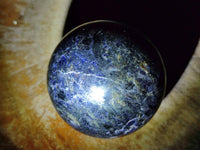 Polished Blue Iolite Water Sapphire Spheres x 3 From Madagascar