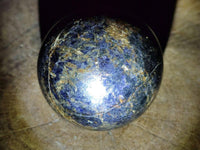 Polished Blue Iolite Water Sapphire Spheres x 3 From Madagascar