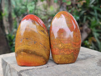 Polished Red Flame Jasper Standing Free Forms x 6 From Madagascar