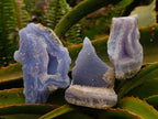 Natural Blue Lace Agate Geode Specimens x 12 From Nsanje, Malawi