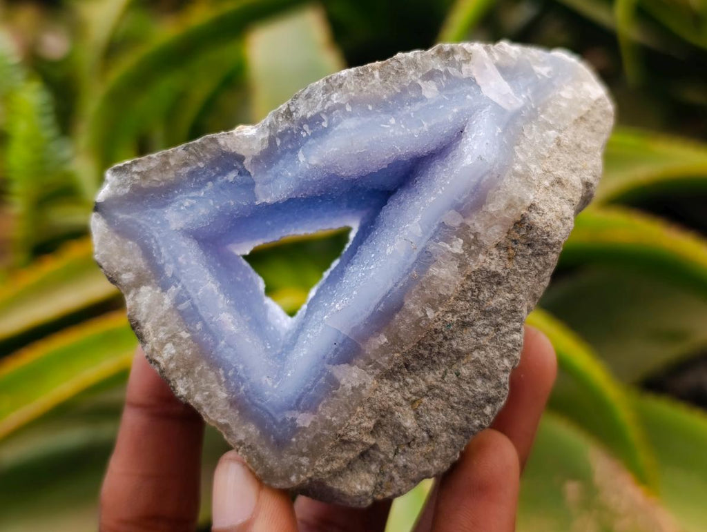 Natural Blue Lace Agate Geode Specimens x 12 From Nsanje, Malawi