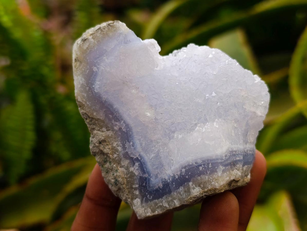 Natural Blue Lace Agate Geode Specimens x 12 From Nsanje, Malawi