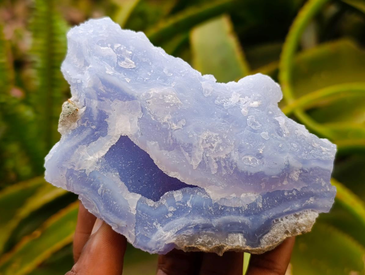 Natural Blue Lace Agate Geode Specimens x 12 From Nsanje, Malawi