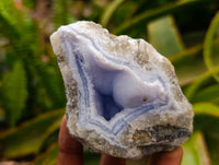 Natural Blue Lace Agate Geode Specimens x 12 From Nsanje, Malawi
