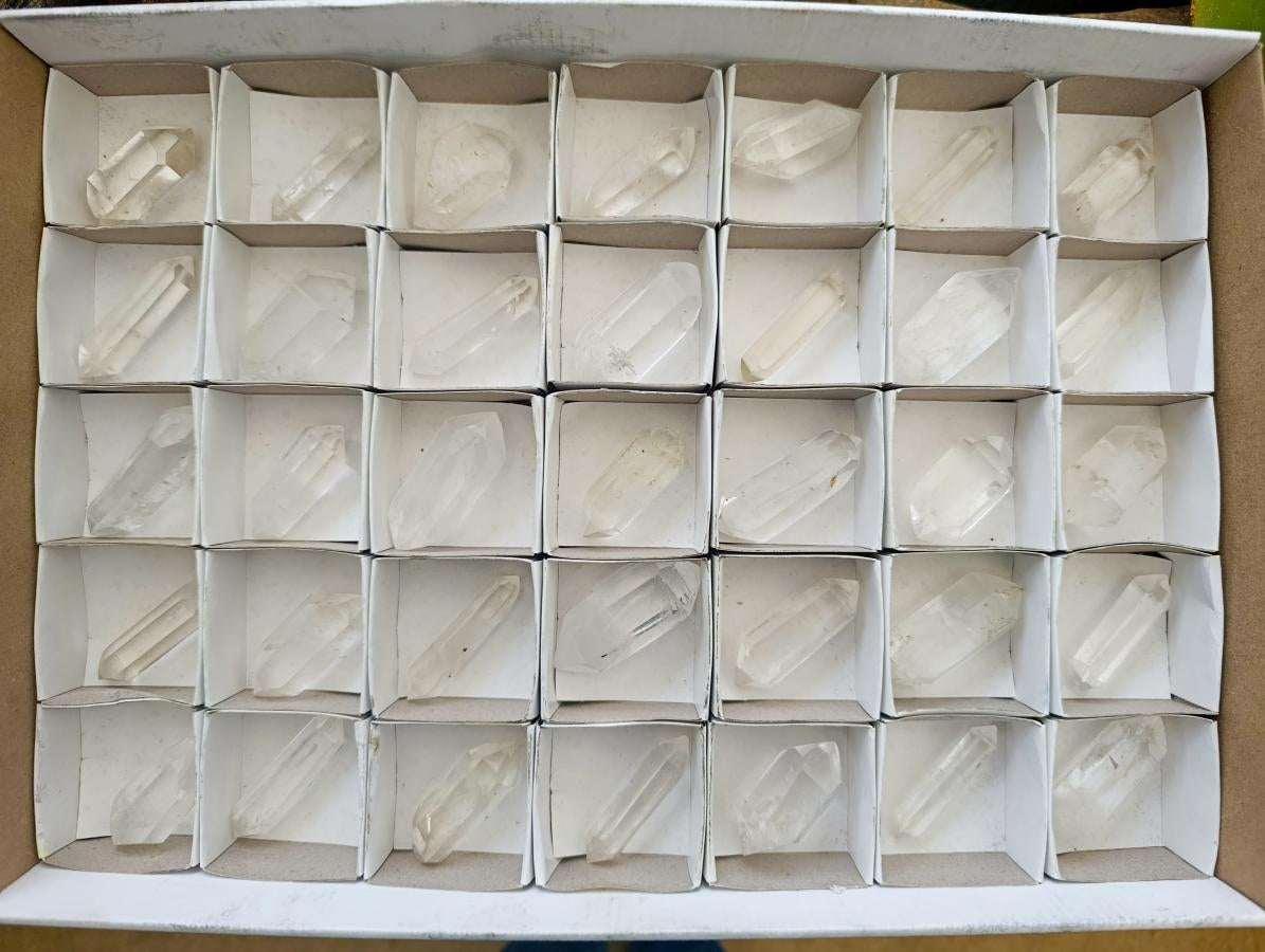 Polished Double Terminated Clear Quartz Crystals x 35 From Madagascar - Toprock Gemstones and Minerals 