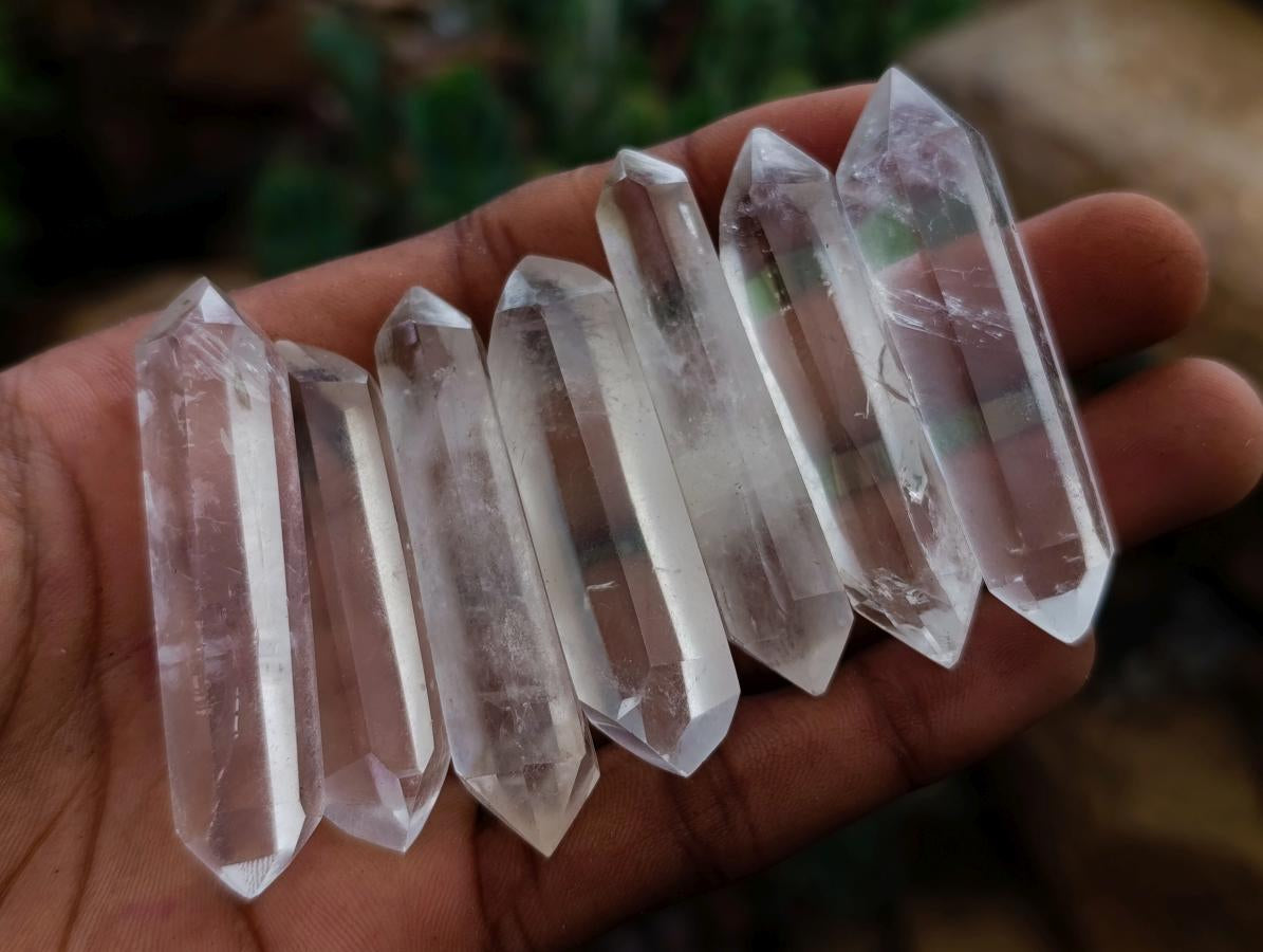 Polished Double Terminated Clear Quartz Crystals x 35 From Madagascar