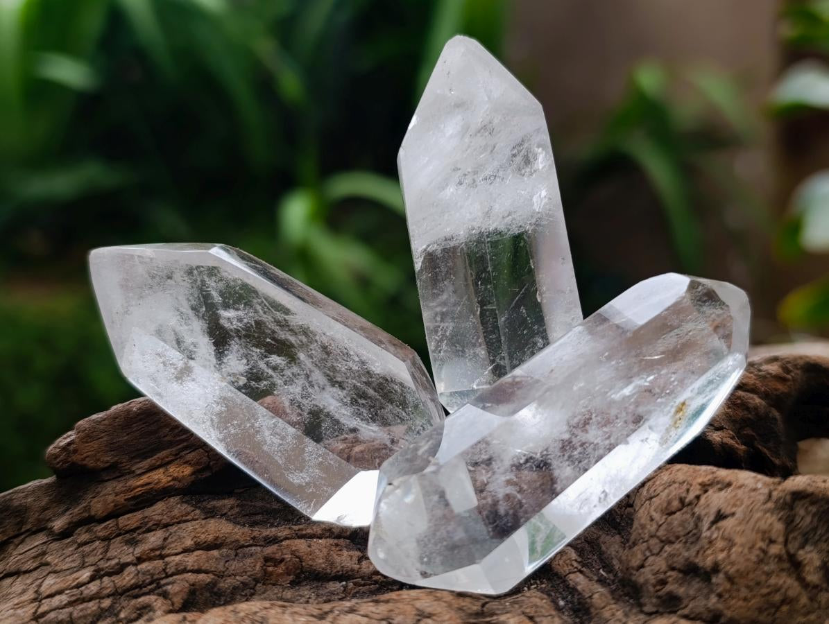 Polished Double Terminated Clear Quartz Crystals x 35 From Madagascar
