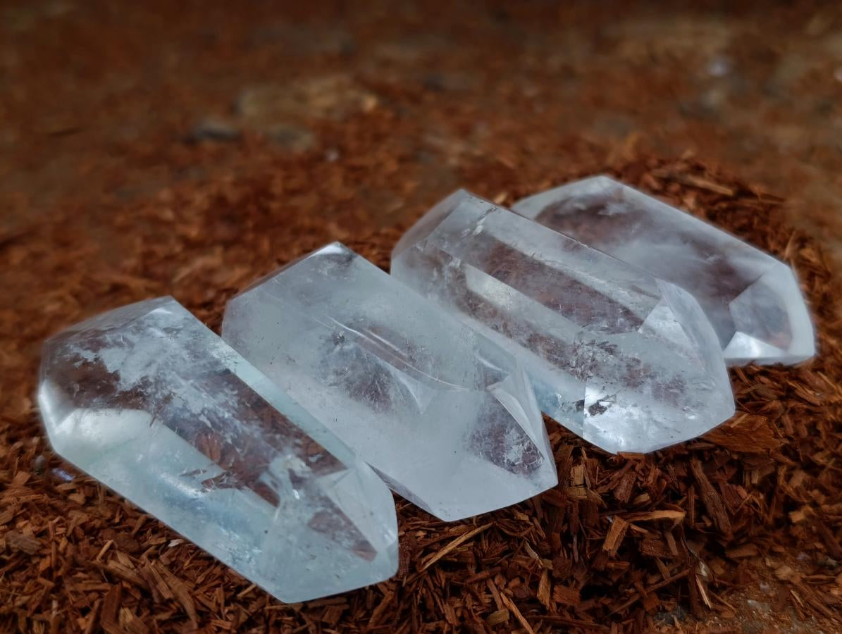 Polished Double Terminated Clear Quartz Crystals x 35 From Madagascar