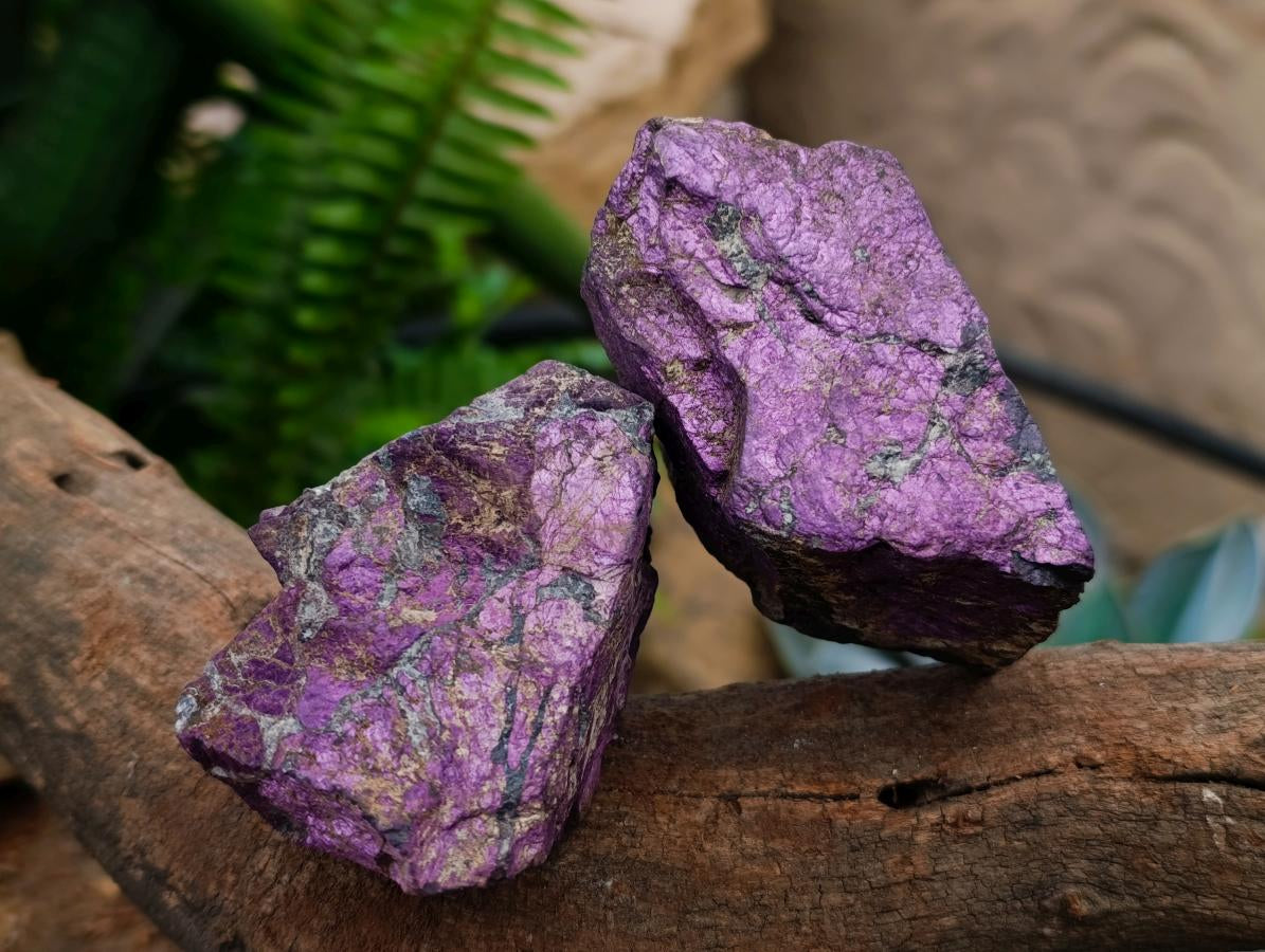 Natural Metallic Purpurite Cobbed Specimens x 12 From Erongo, Namibia
