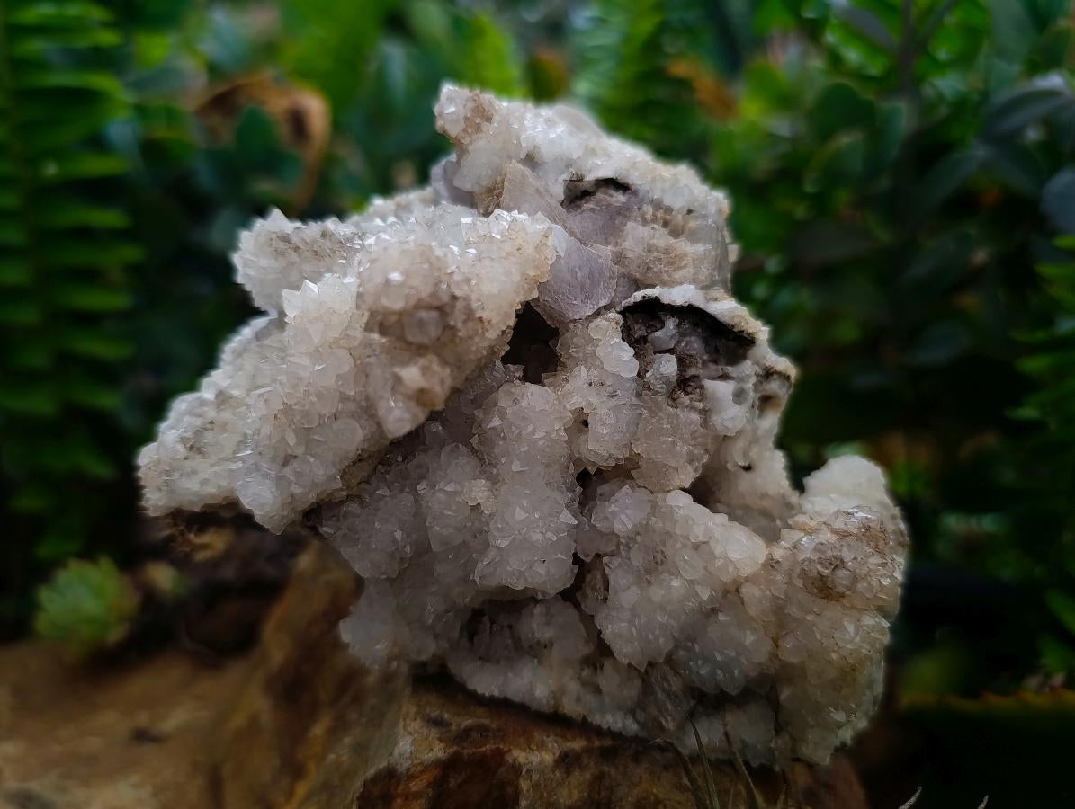 Natural Drusy Quartz Coated Calcite Pseudomorph Specimens x 4 From Albert's Mountain, Lesotho