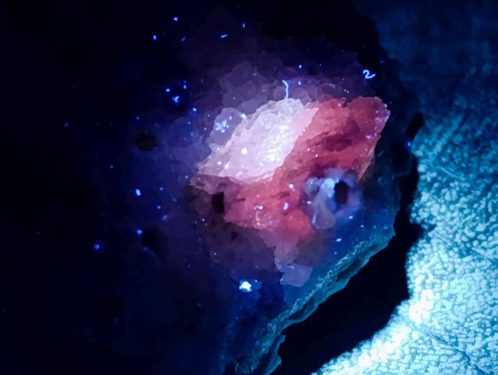 Natural Drusy Quartz Coated Calcite Pseudomorph Specimens x 4 From Albert's Mountain, Lesotho