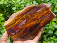 Polished On One Side Nguni Jasper Slices x 3 From Northern Cape, South Africa