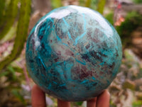 Polished Hand Made Chrysocolla Sphere x 1 From Congo