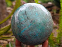 Polished Hand Made Chrysocolla Sphere x 1 From Congo